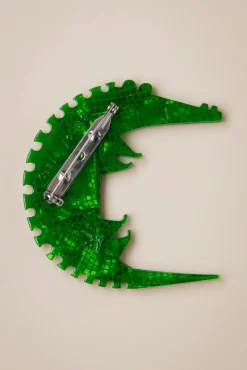 A Crocodile Named Growl Broche