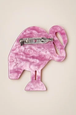 A Flamingo Named Honk Broche