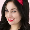 Adelaide Polkadot Elastische Haarband In Rood