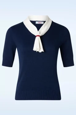 Ahoy Sail Trui In Marineblauw En Wit