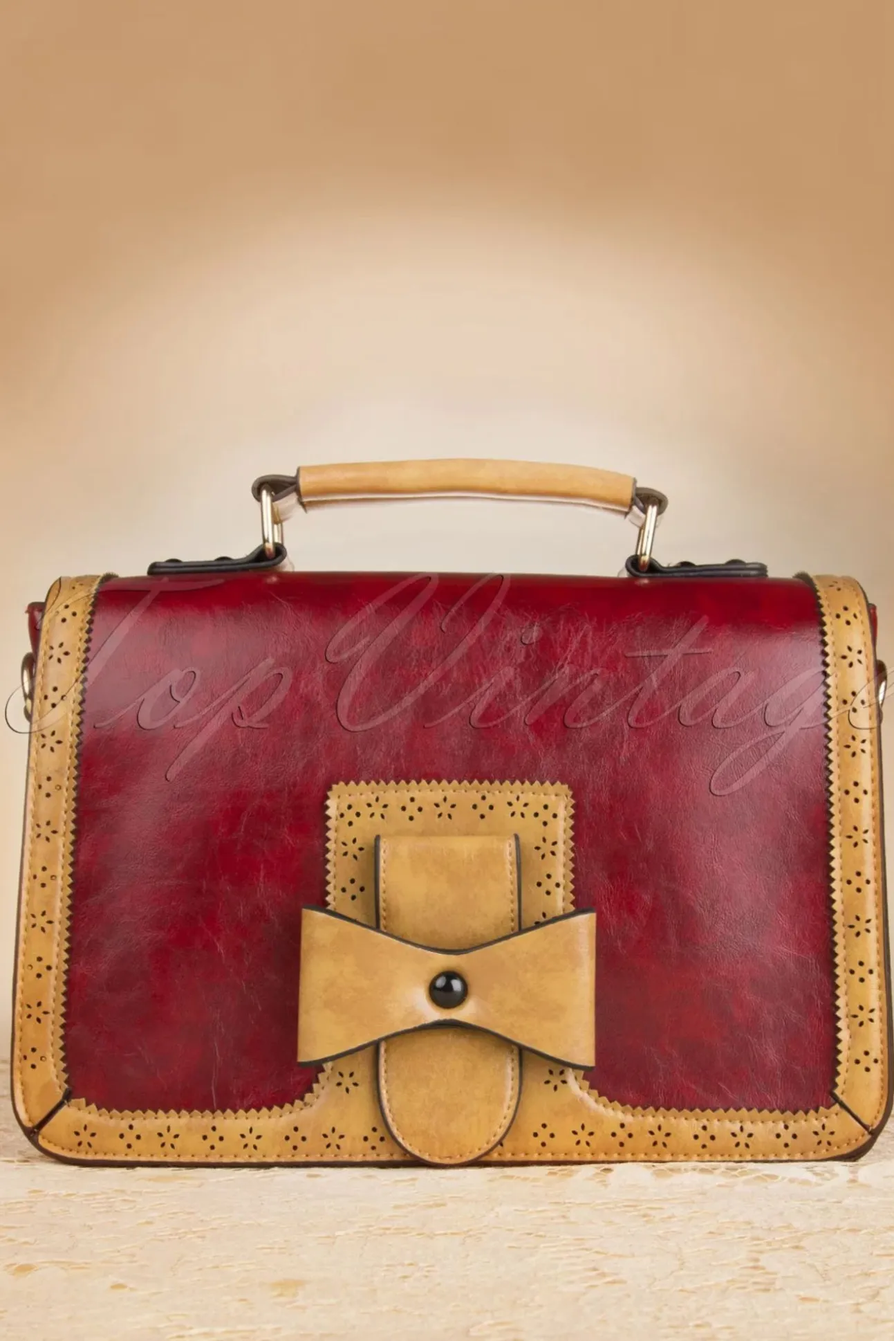 Antieke Handtas In Rood