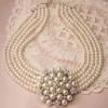 Audrey Creme Parel Choker Ketting
