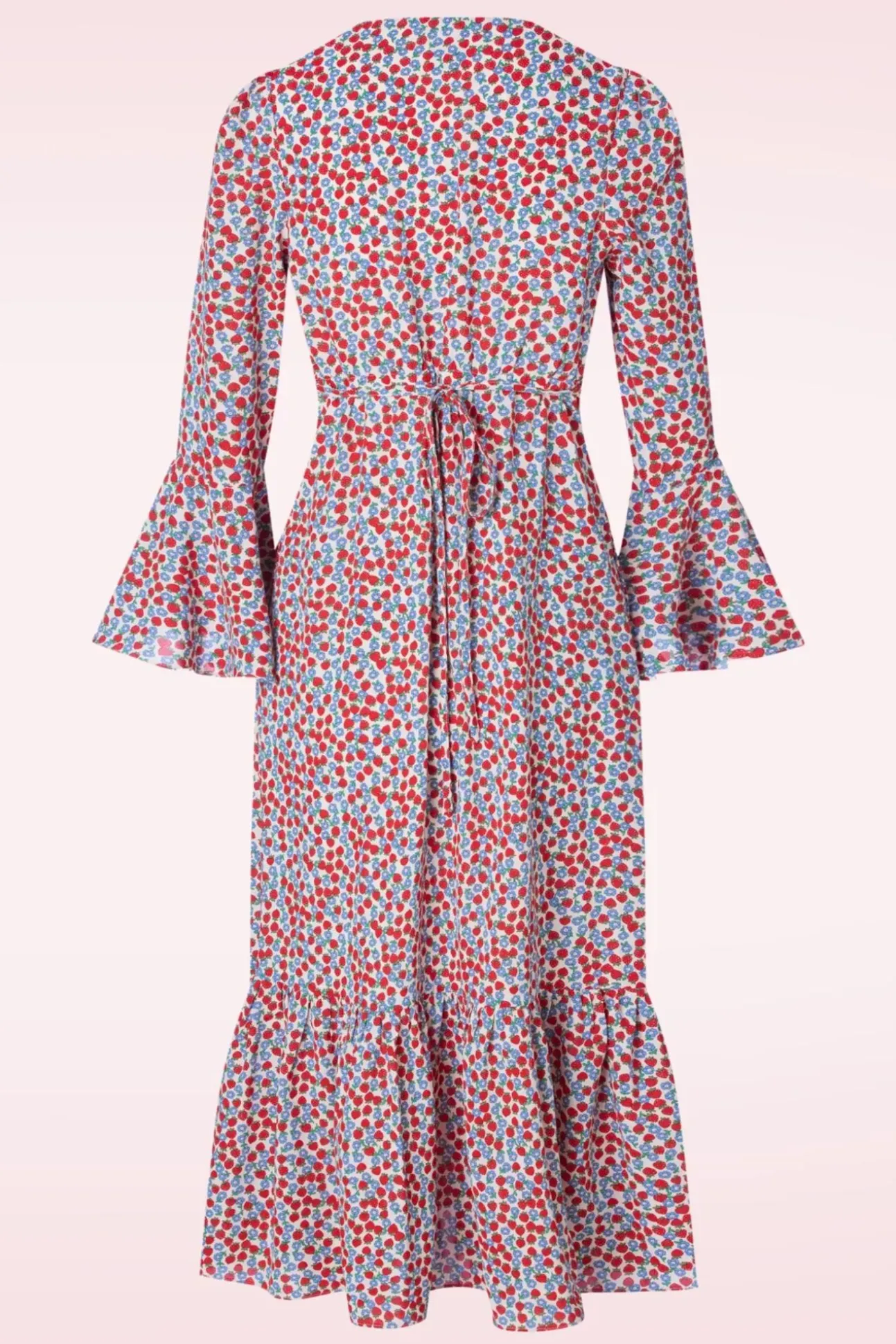 Bathilde Strawberry Fields Midi Jurk In Multi