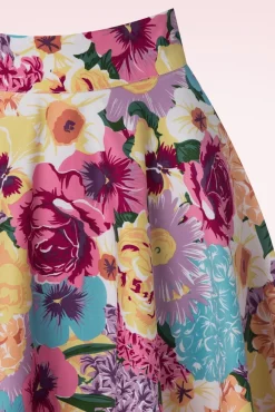 Bloemen Swingrok In Roze
