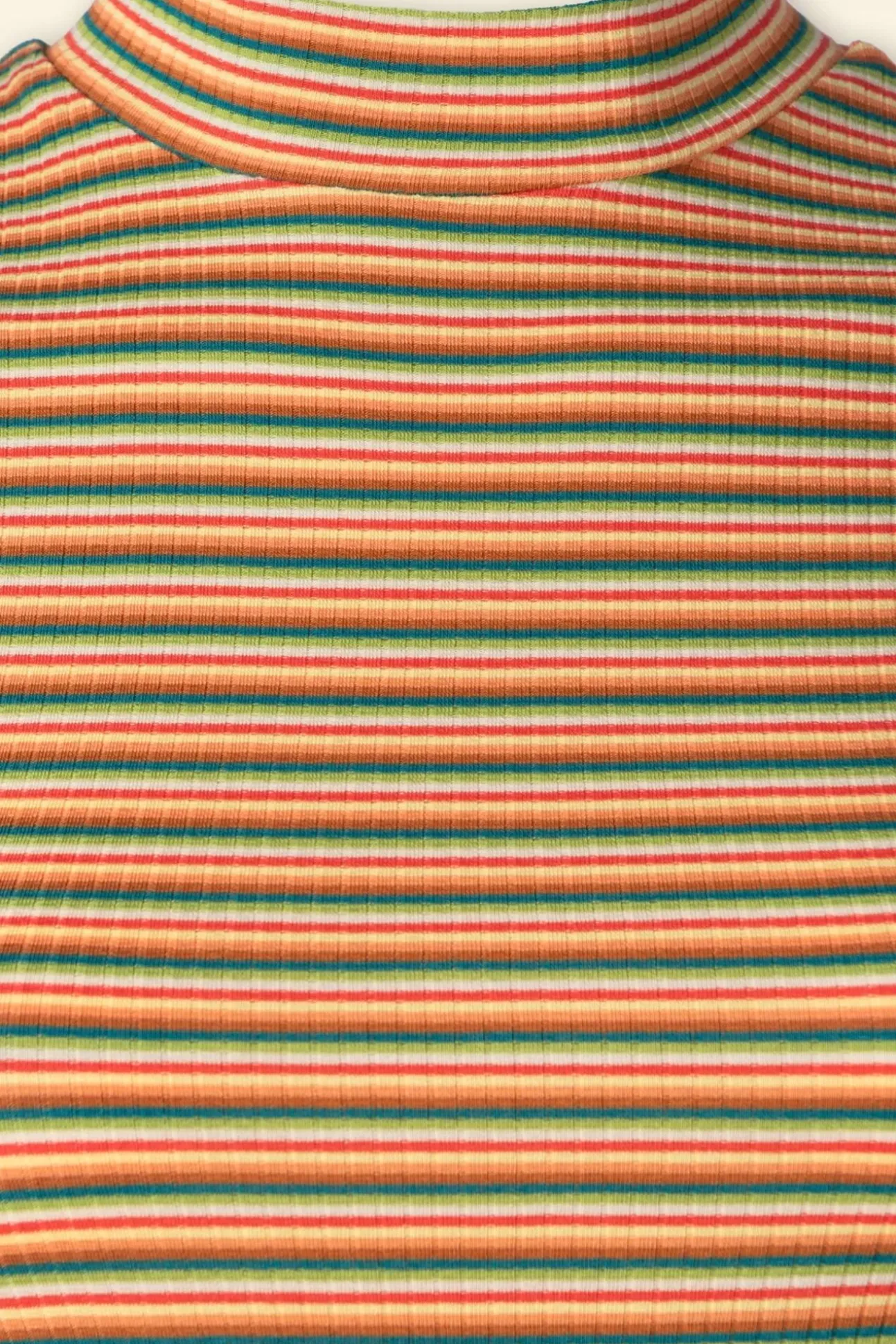 Boxy Stripe Turtle Top In Ponderosa Groen