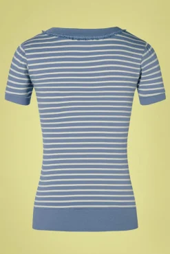 Call Me Again Gestreepte Top In Blauw