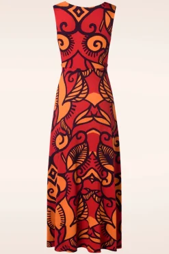 Camila Maxi Jurk In Oranje