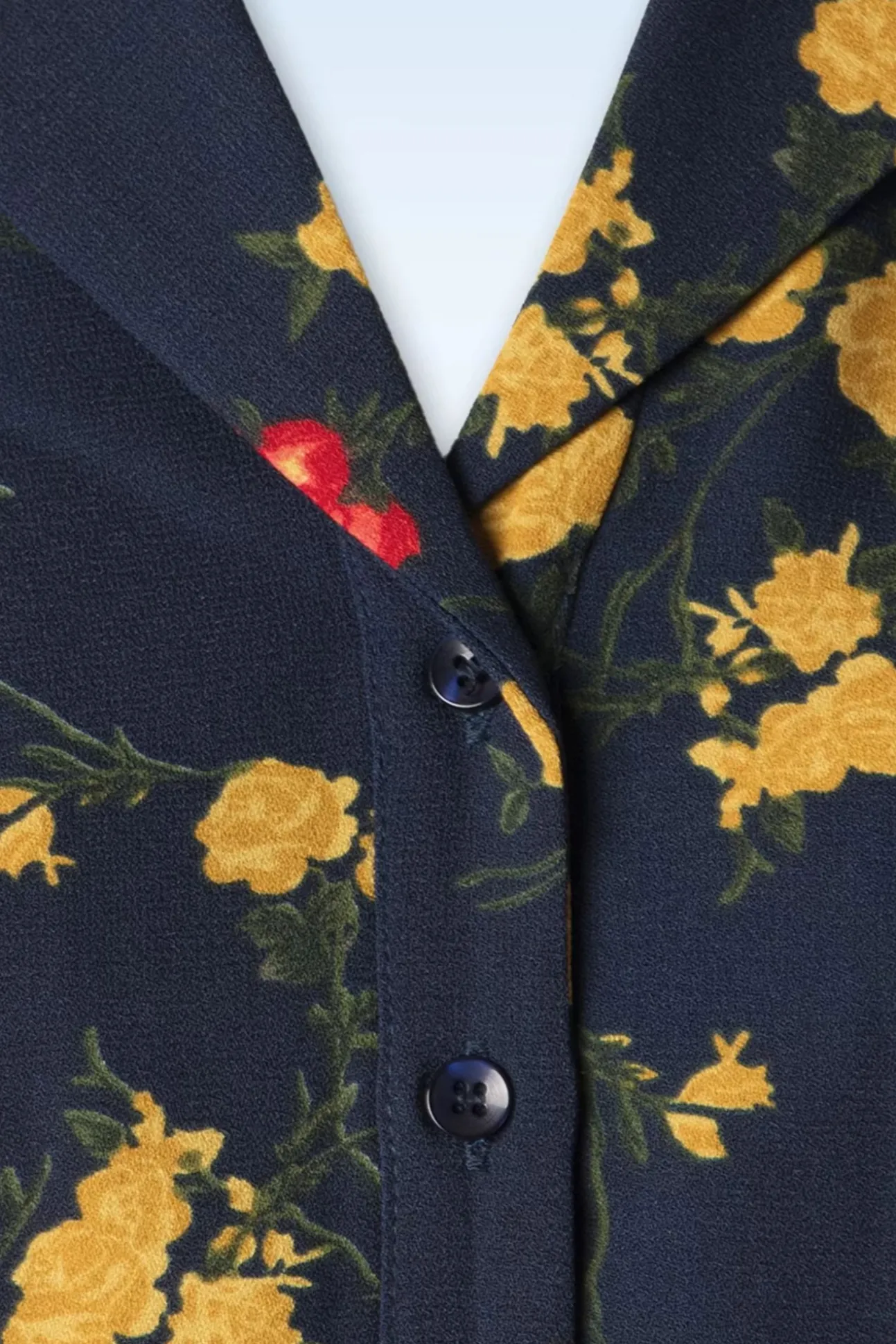 Caterina Bloom Shirt In Marineblauw