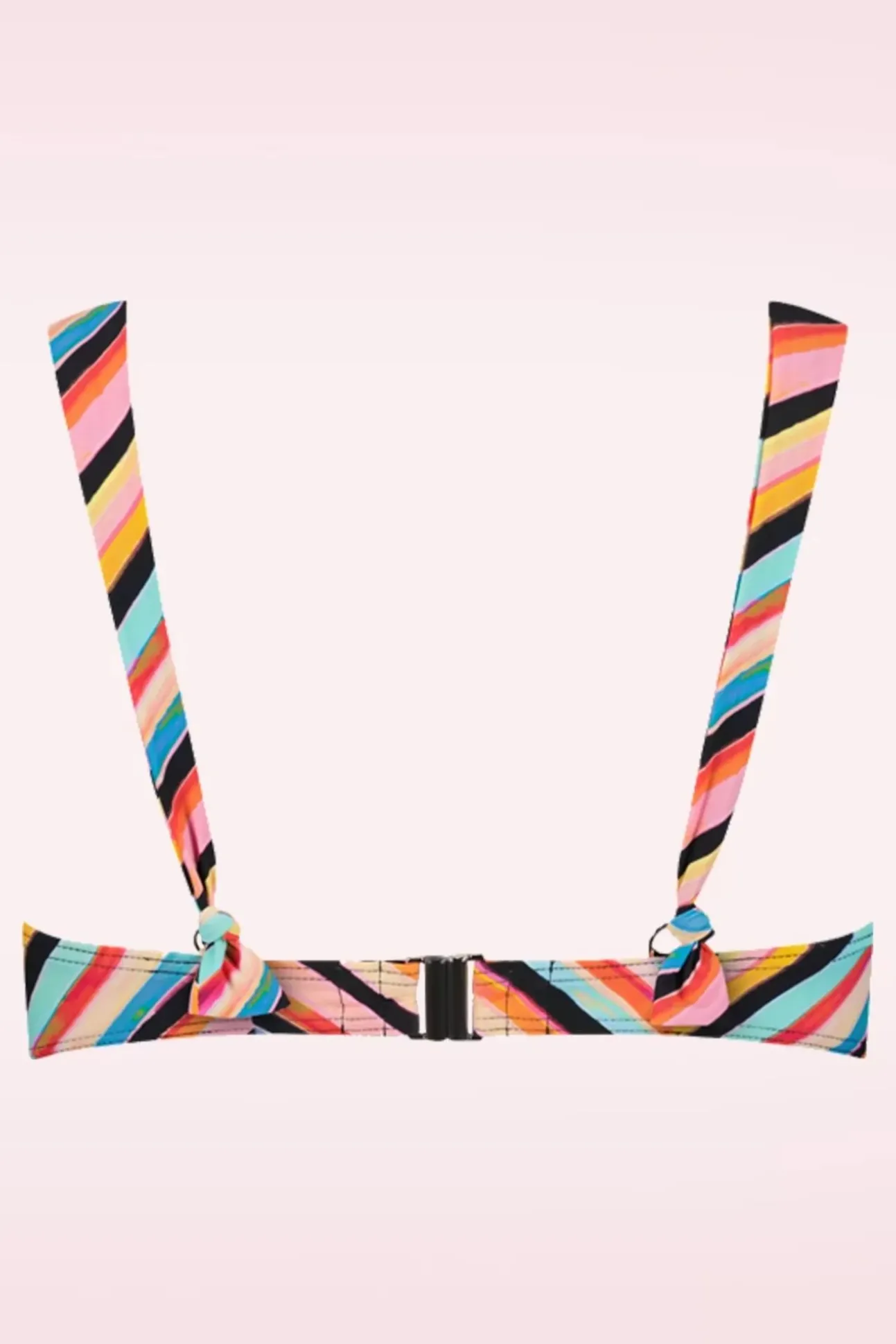 Chevron Chic Padded Bikini Top In Multi