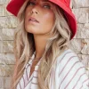 Chloe Travel Hoed In Koraalrood