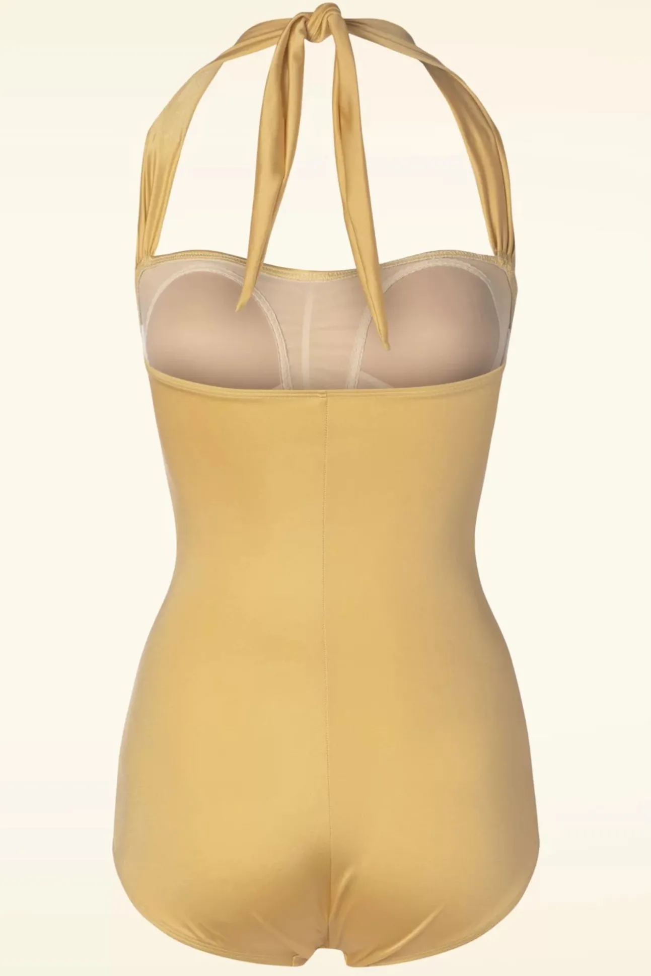 Classic Fifties One Piece Badpak In Goud