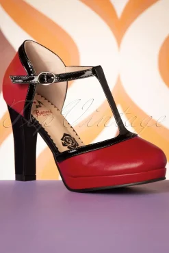 Country Rose Pumps In Rood