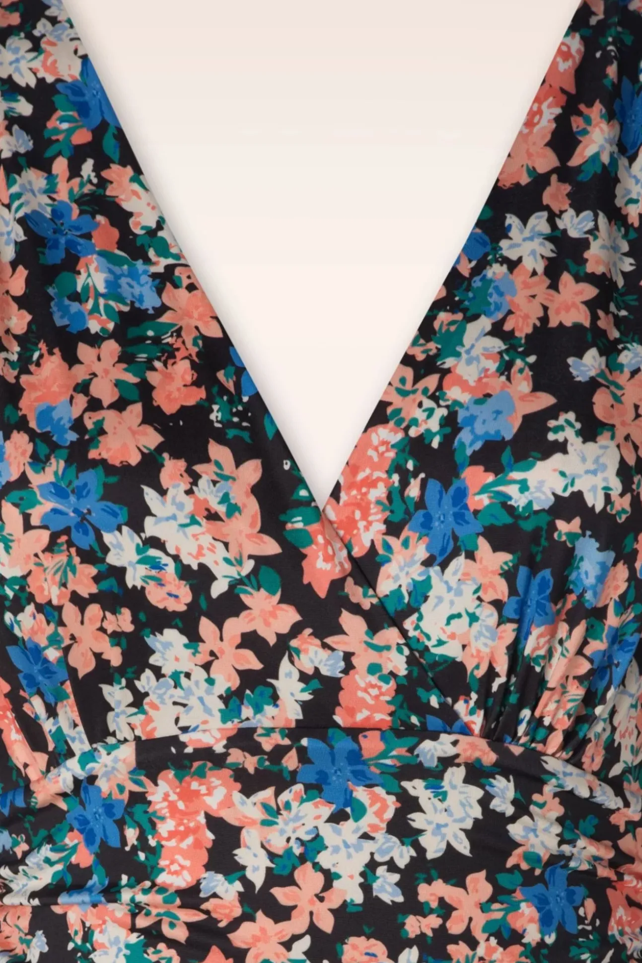 Ditsy Maxi Jurk In Zwart