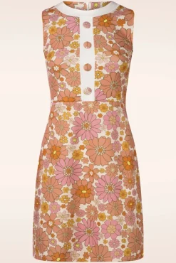Donna Bloemen Jurk In Roze En Orange