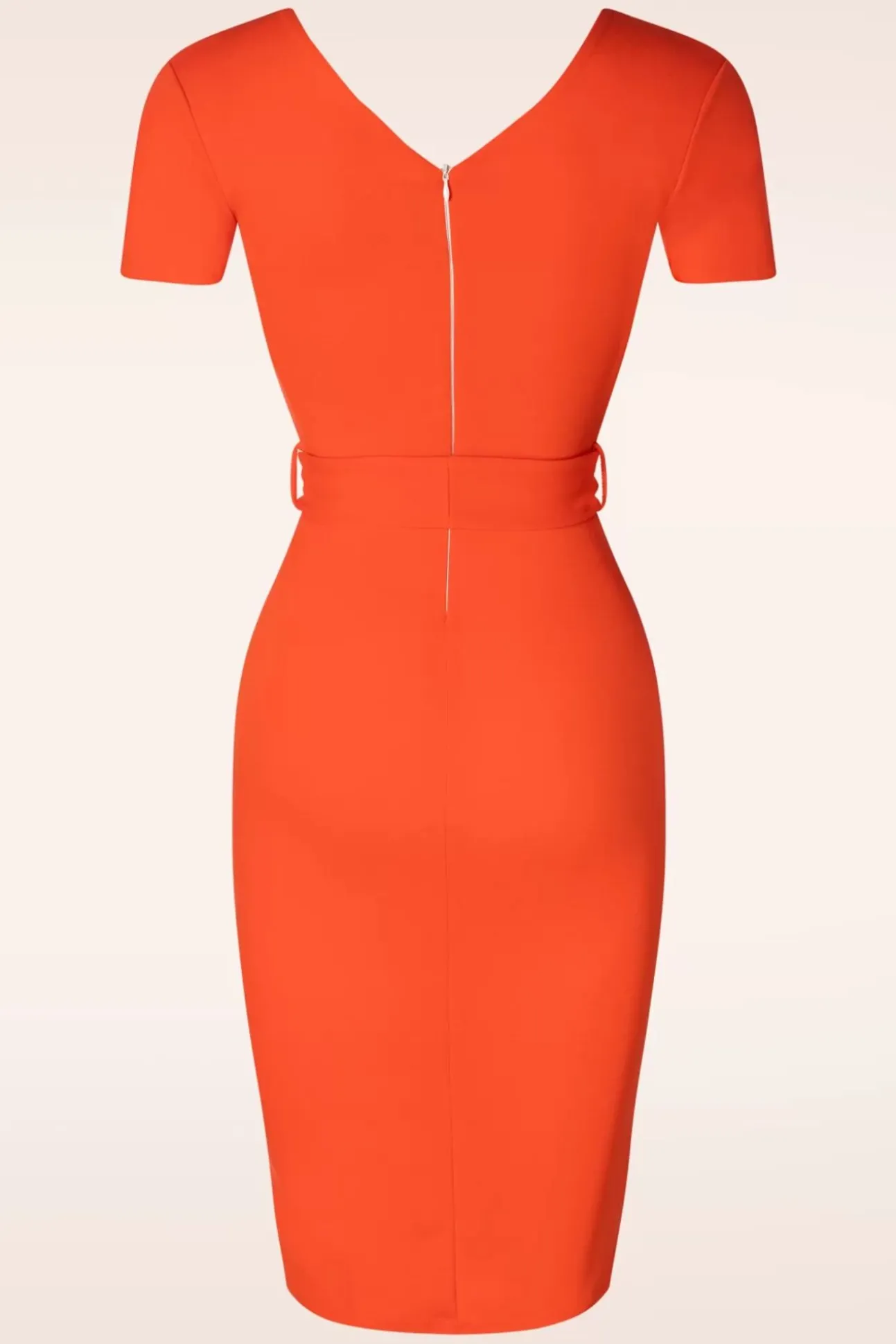 Evie Pencil Jurk In Oranje