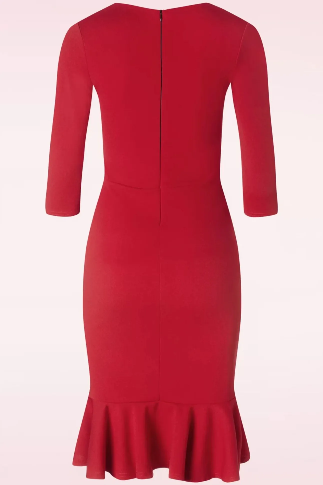 Gemma Pencil Jurk In Rood