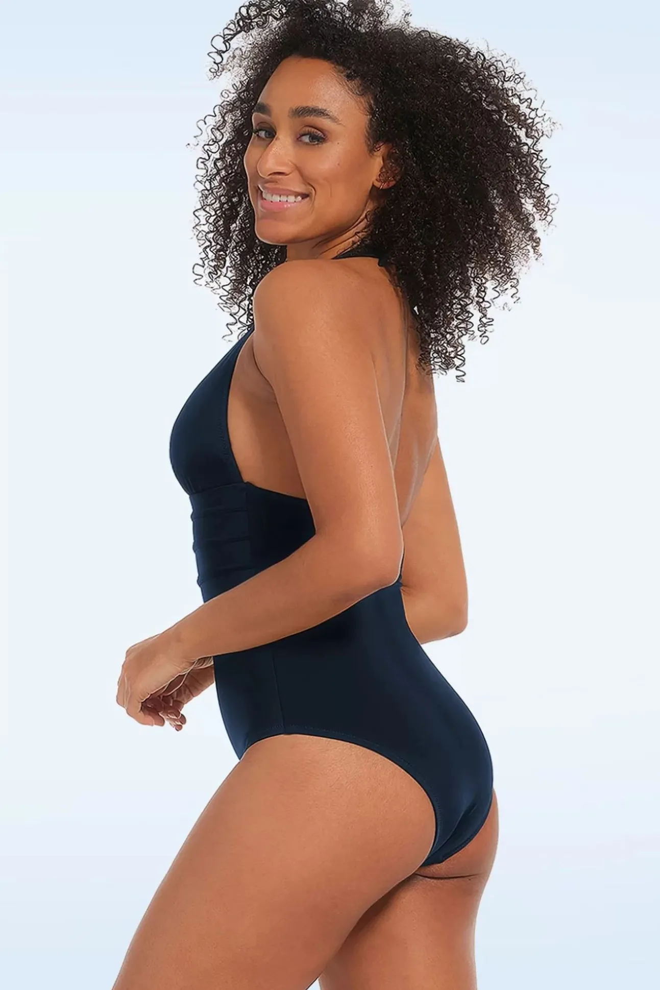 Halter Shaping Badpak In Marineblauw