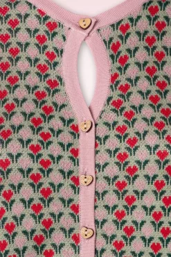 Heart Wonders Cardigan In Saliegroen