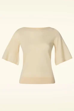 Ivy Top Wijde Mouw Club In Creme
