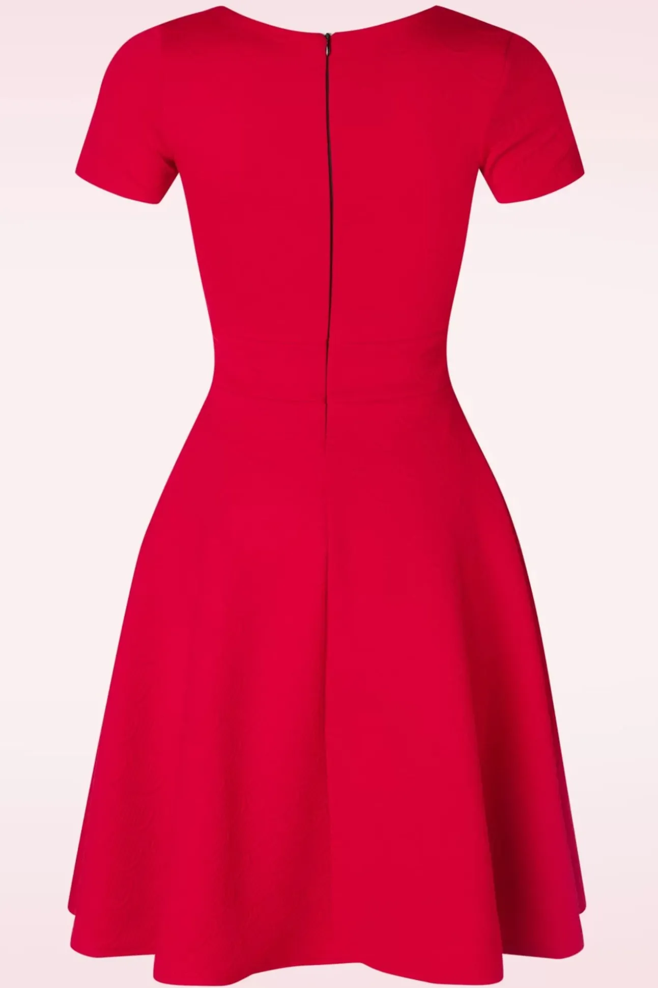 Jenna Jacquard Jurk In Rood