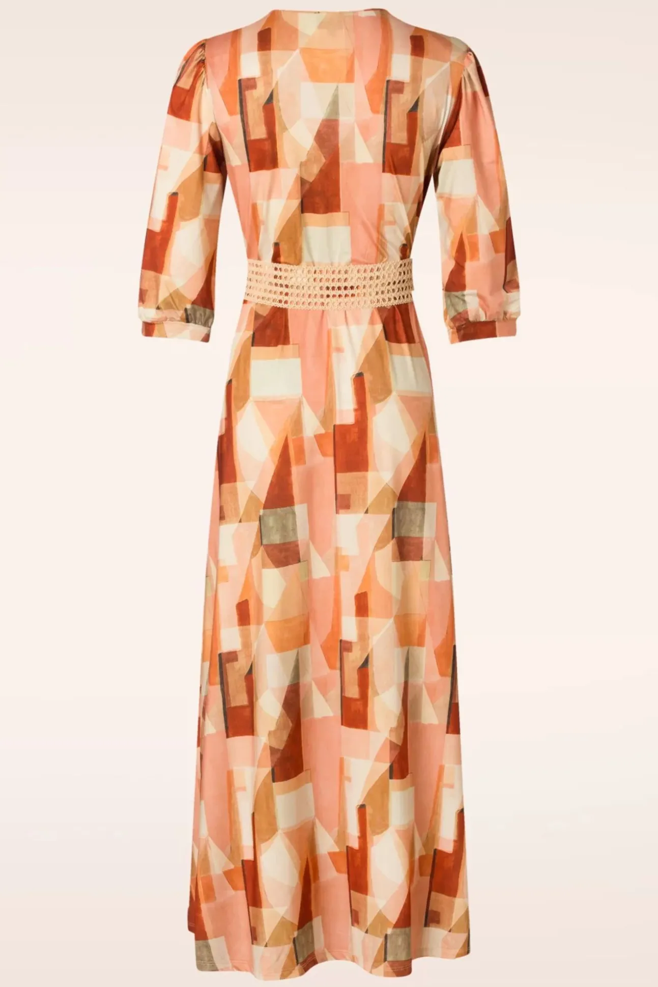 Josie Crossover Maxi Jurk In Perzik