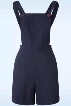 June Playsuit In Marineblauw