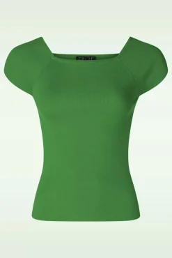 Kaylie Top In Flessengroen