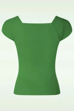 Kaylie Top In Flessengroen