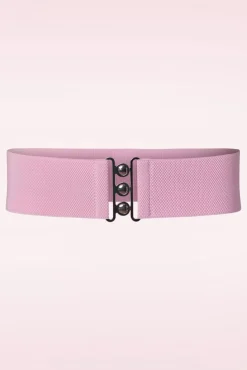 Lauren Vintage Stretchriem In Lichtroze