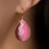 Lavina Stone Oorbellen In Roze