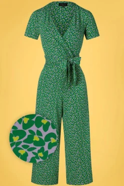 Mabel Butterfly Jumpsuit In Appel