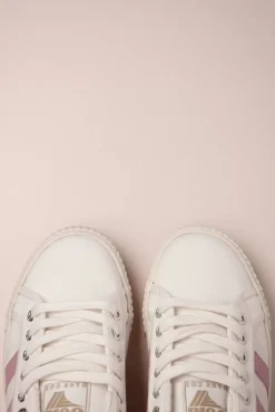 Mark Cox Tennis Sneakers In Gebroken Wit En Lichtroze