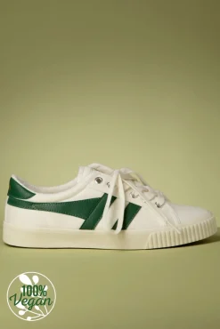 Mark Cox Tennissneakers In Gebroken Wit En Donkergroen
