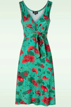Milly Poppy Jurk In Groen
