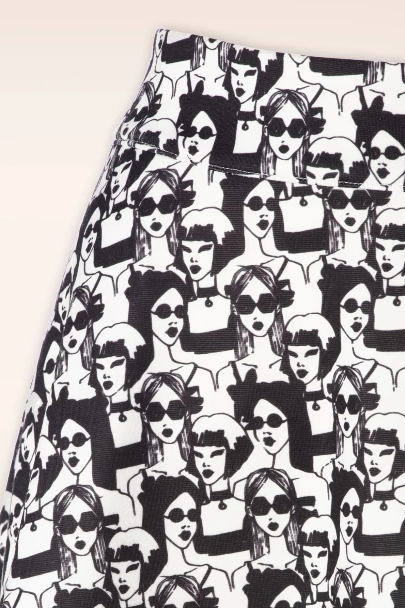 Miss Model Swing Rok In Wit En Zwart