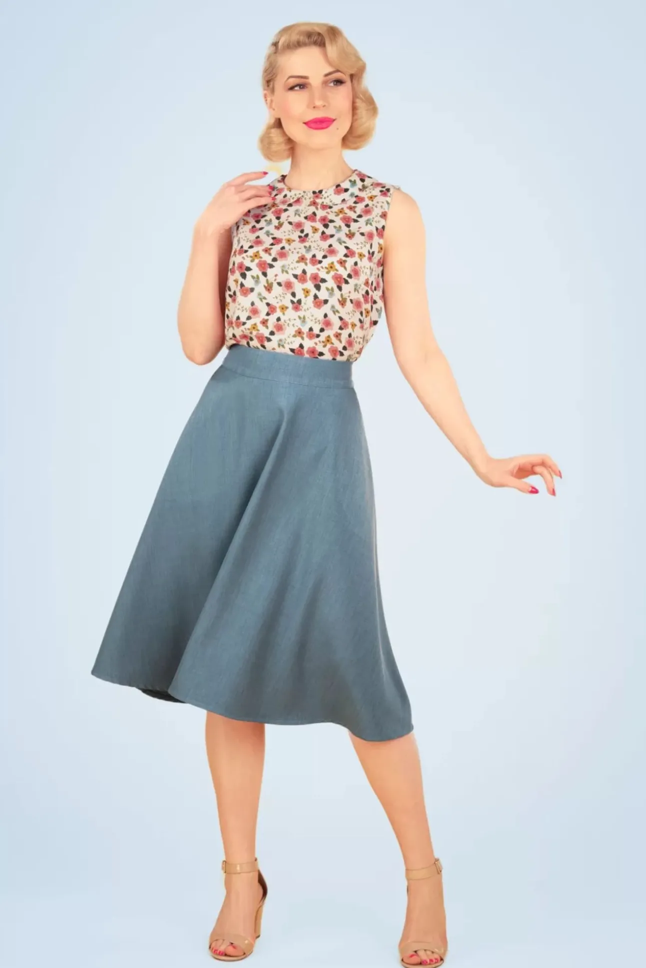 My Summer Staple Swing Rok In Blauw