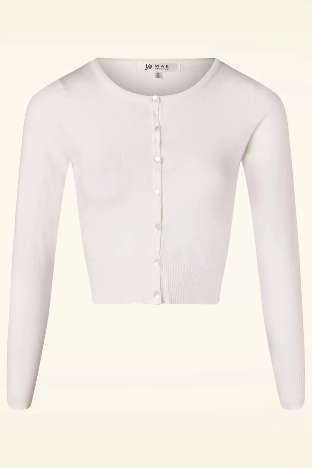 Nyla Cropped Vest In Gebroken Wit