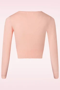 Nyla Cropped Vest In Poeder Roze