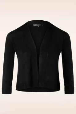 Oda Vest Met Open Voorkant In Zwart