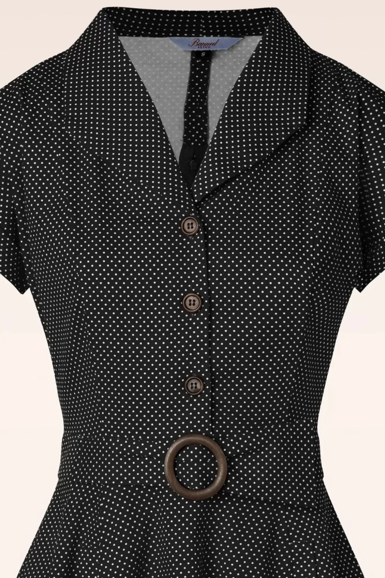 Polka Dot Dans Jurk In Zwart