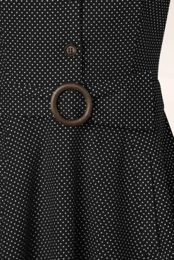 Polka Dot Dans Jurk In Zwart