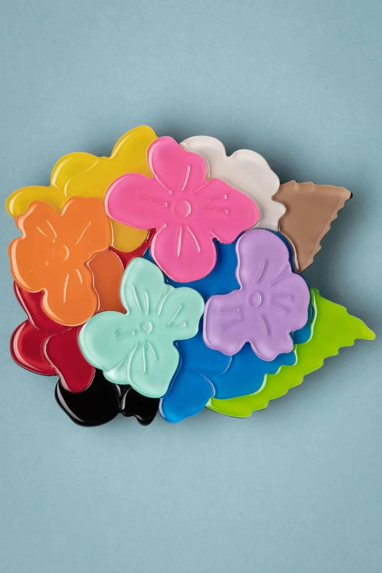 Rainbow Heartfelt Hydrangea Broche