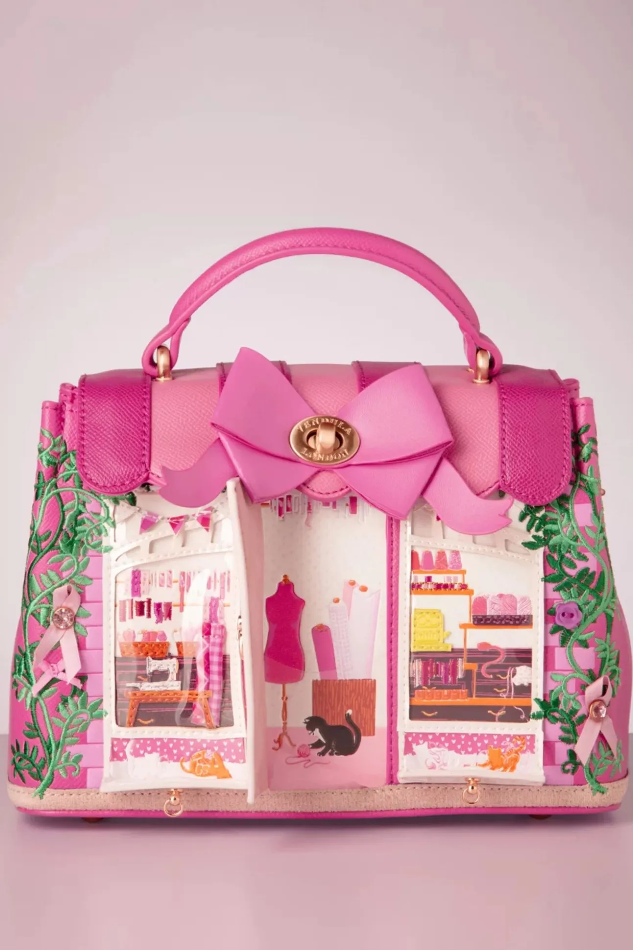 Ribbons And Bows Haberdashery Mini Handtas In Roze