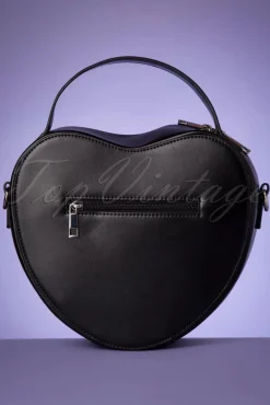 Rockabilly Heart Handtas In Zwart En Leopard