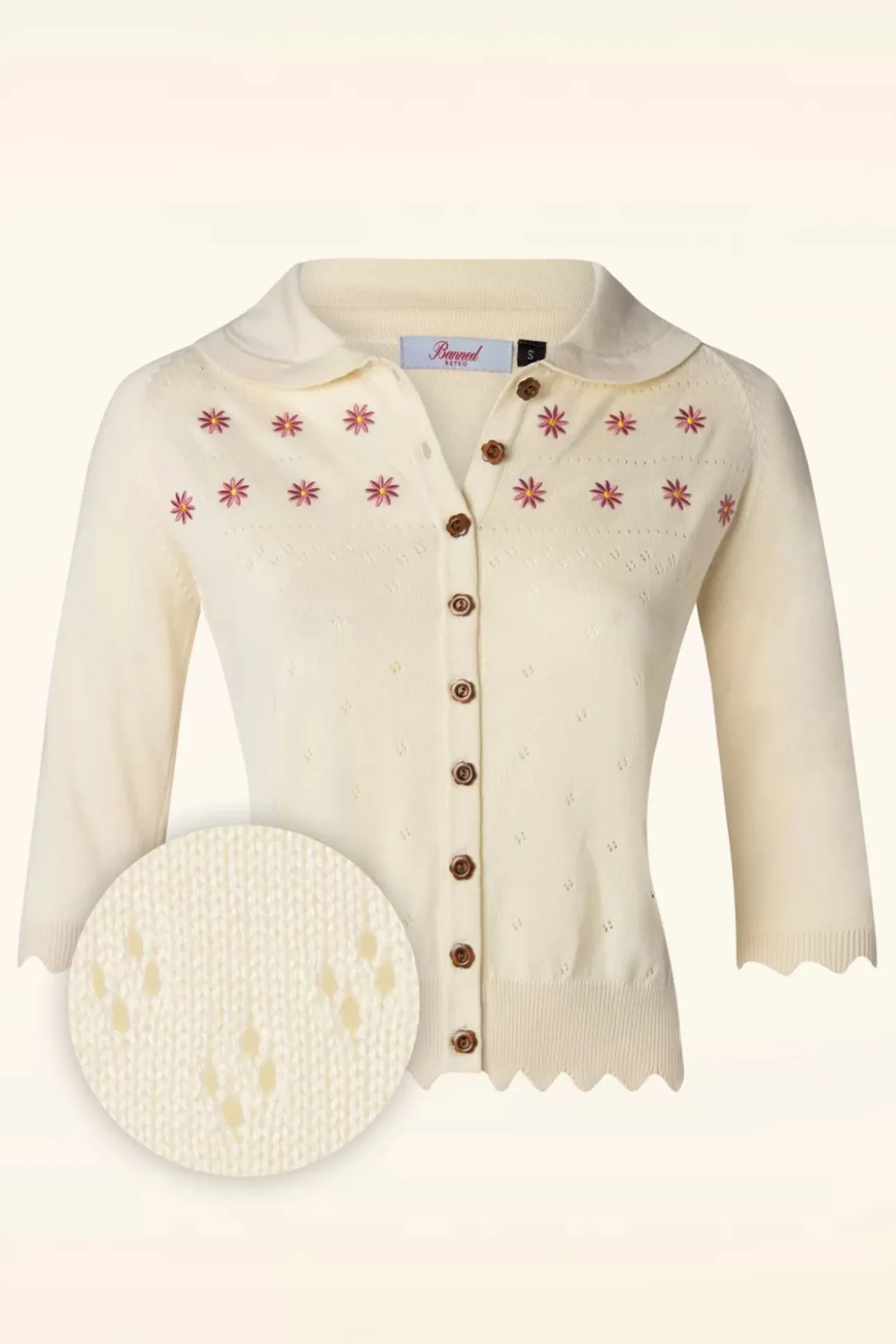 Rose Vest In Gebroken Wit