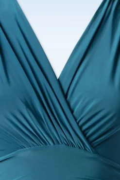 Sadie Slinky Swing Jurk In Teal