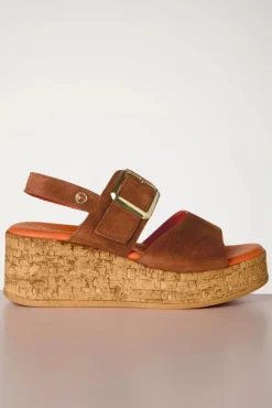 Savannah Suede Sleehakken In Cognac