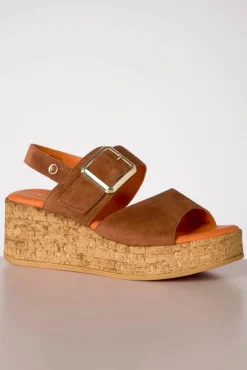 Savannah Suede Sleehakken In Cognac