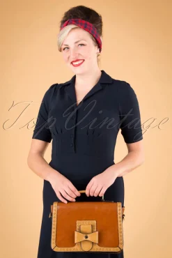 Scandal Office Handtas In Camel En Cognac