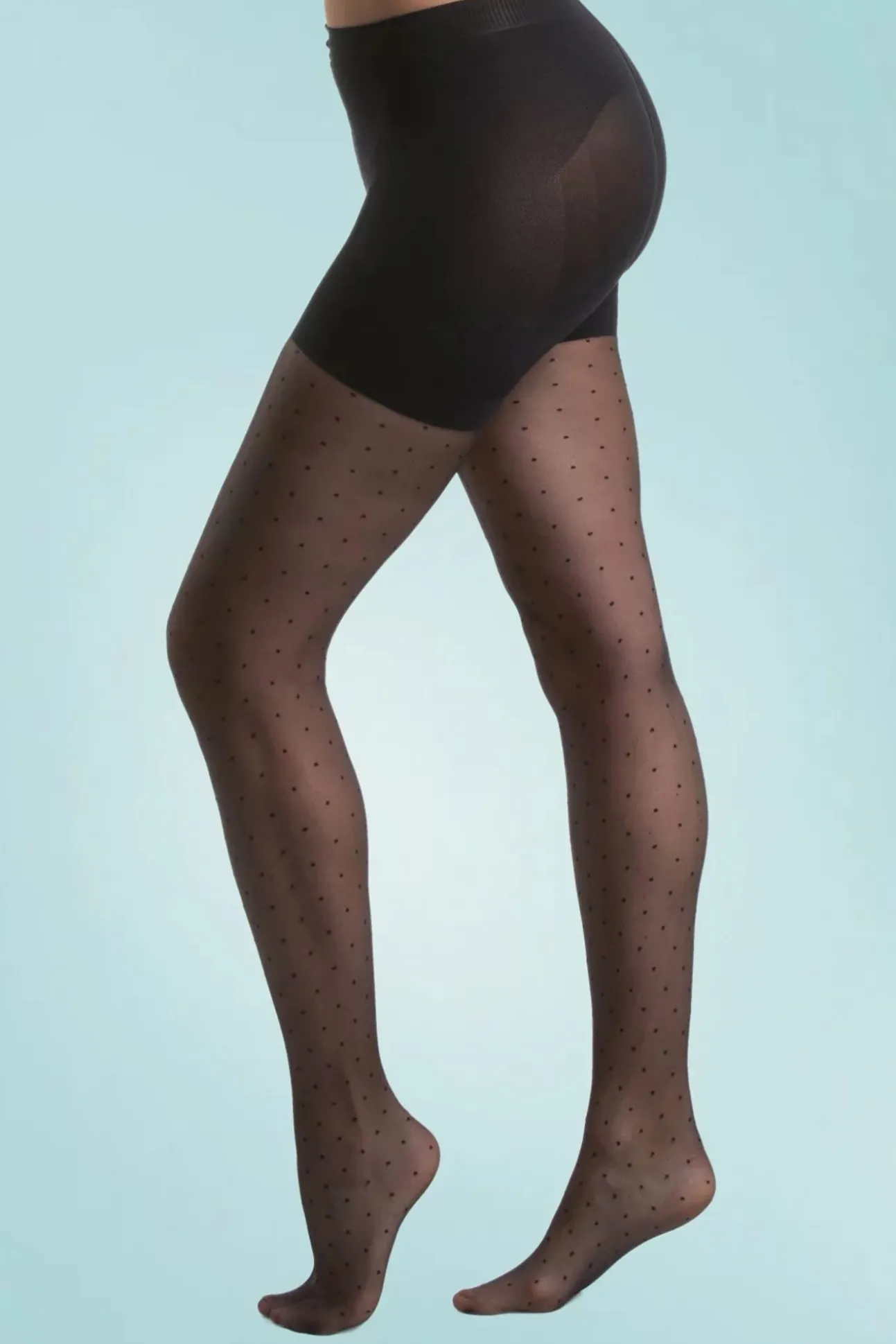 Sexy Stippen Panty In Zwart